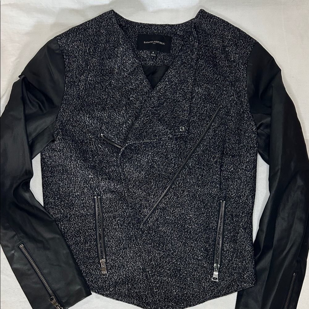 Banana Republic Black and Gray Women's  Jacket